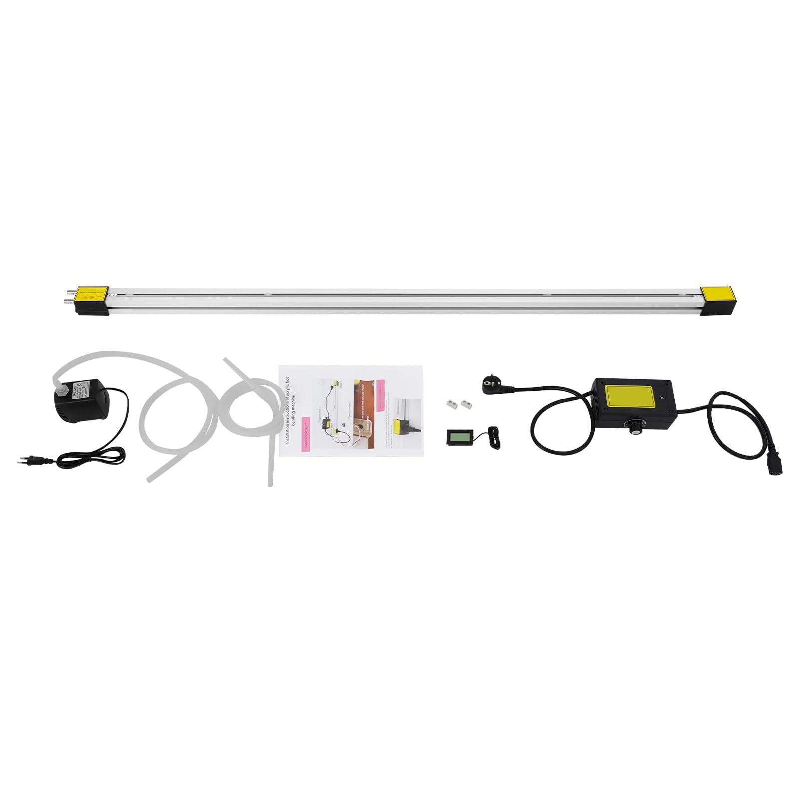 125 cm, piegatrice in plastica, piegatrice a caldo, 1500 W, 0 – 400 °C, con regolatore di temperatura e pompa dell'acqua per acrilico plexiglass PP PVC PC PS e altri pannelli di plastica