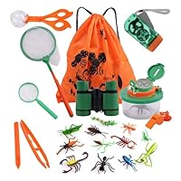 COSORO 18 Pack Kids Outdoor Explorer Kit-Kids Adventure Kit Fun Toys Educational Toys Gift Toys For 6-10 Years Old Boys Girls Birthday Xmas Present,Kids Binoculars Set For Camping Hiking Pretend Play