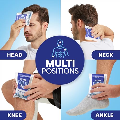 Image of 25 Pack Instant Ice Packs for Injuries, Disposable Instant Cold Pack