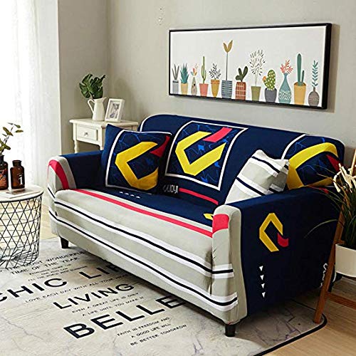 Housse de coussin de canapé extensible 1 place à motif floral en polyester de décoration