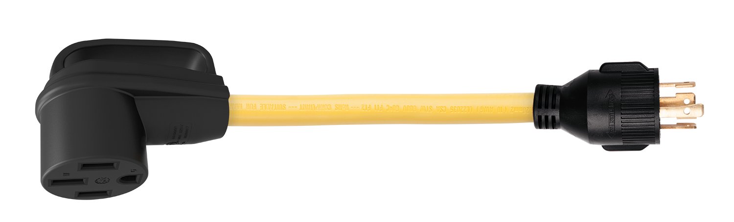 Weekender by ParkPower 30450GPA 30 Amp, 125/250V Locking 4-Prong Male to 50 Amp, 125/250V Female Generator Adapter Cord, 12'