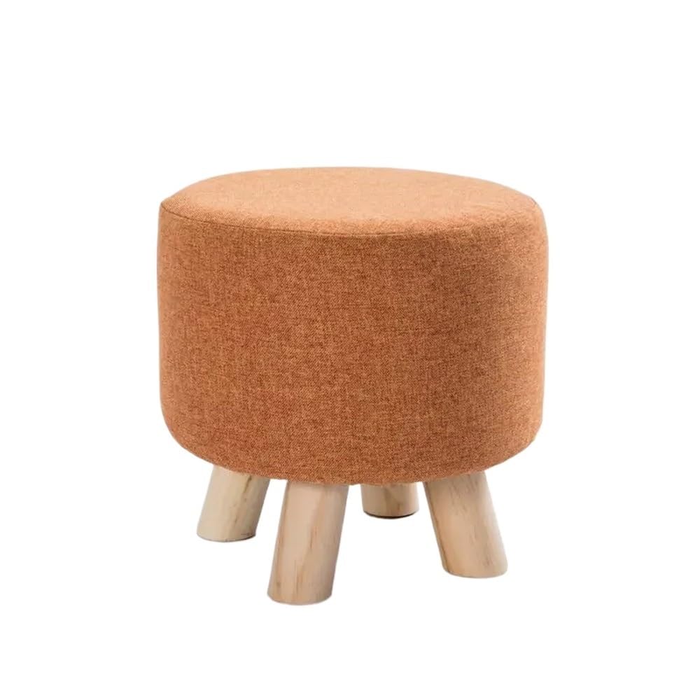 KUYCCSTRESI Square Jacquard Stool Cover Anti Slip Detachable Footstool Cover(Orange Round)