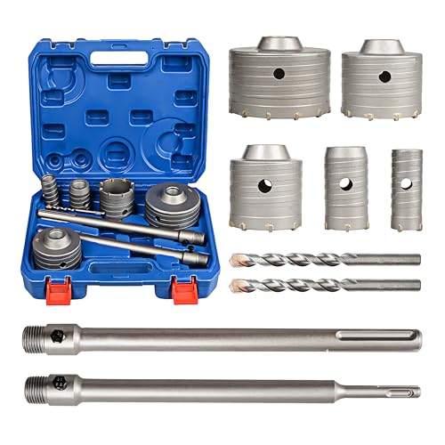 9Pcs Masonry Concrete Hole Saw Kit