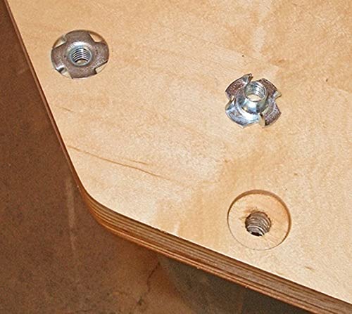 90PCS Carbon Steel Four Pronged T Nuts M3/M4/M5/M6/M8 Blind Inserts Nut for Wood Furniture Stainless Steel Latch