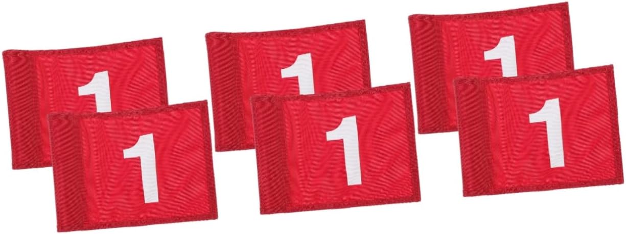 Didiseaon 6pcs Portable Golf Training Flags Golf Pin Flags for Backyard Practice Wear Design for Enhanced Performance