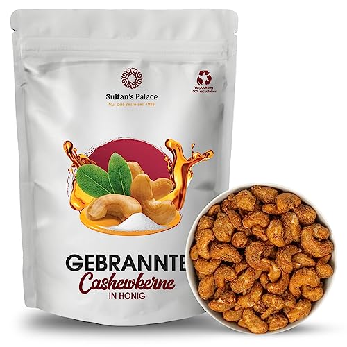 Sultan’s Palace gebrannte Cashewkerne mit Honig – 200g – gebrannte Cashews, Cashewkerne geröstet, Cashew Nüsse Nüsse, Cashew, karamellisierte Cashewkerne