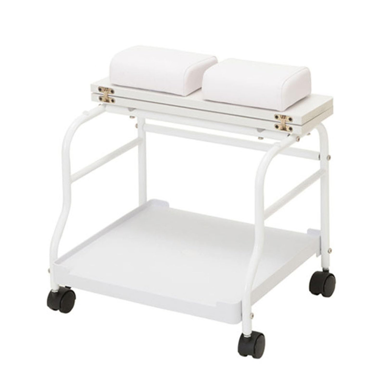 SENJINGHUA Pedicure Trolley Cart with Foot Rest - Portable Beauty Salon Station with Wheels for Nail and Foot Spa Treatments