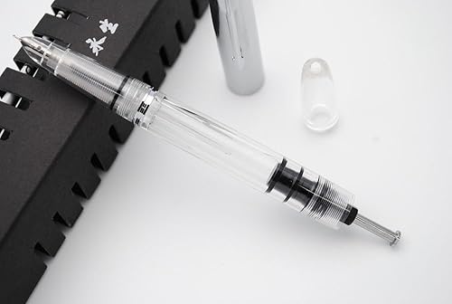 Miniatura 6 de czxwyst Pluma estilográfica Vacumatic con tapa de acero 601 (transparente-2)