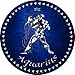Aquarius Novelty Metal Circular Sign C-534