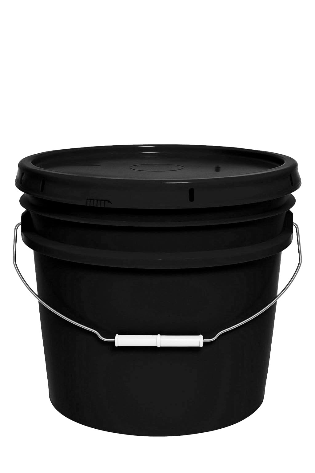 MKS Plastics Black 3.5-Gallon Food-Grade Bucket with Airtight Lid, 1-Pack