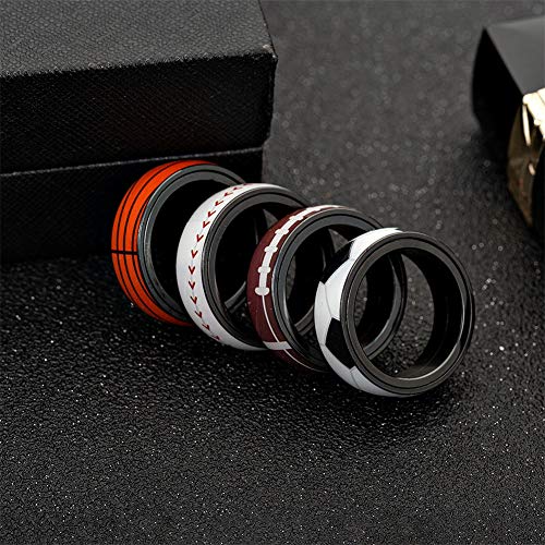 Image of PAMTIER Unisex Spinner Unique NBA Basketball Ring | Stainless Steel, Outdoor Sport Band, Charming Jewelry