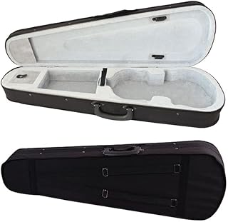 MOSLOM Nylon Black Triangle Enhanced 4/4 Acoustic Violin Case full