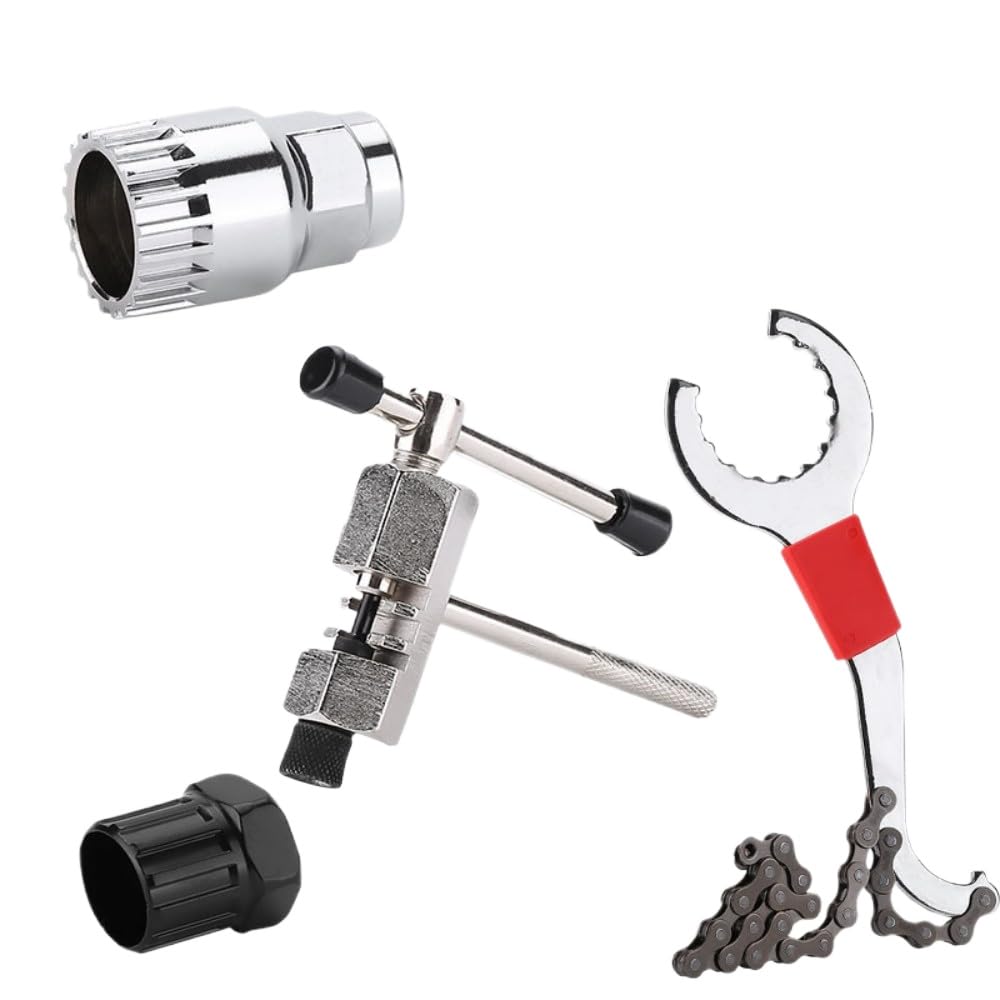 Xigaway Axis Tool Bicycle Repair Tool Set, Chain Breaker & Bottom Bracket Remover, Cassette & Freewheel Wrench For Mountain Road Bike Maintenance (Axis Tool)