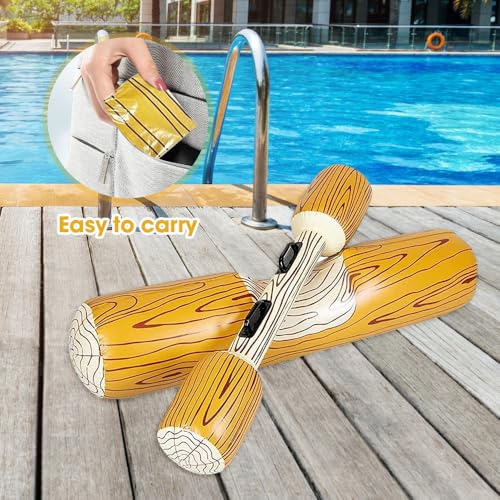 Riisoyu 4PCS Set Aufblasbare Pool Spielzeug, Aufblasbares Schwimmendes Wasserspielzeug mit 2 aufblasbaren Kampfbalken Schwimmendes Ruderspielzeug für Poolparty Wassersportspiele Strand Pool