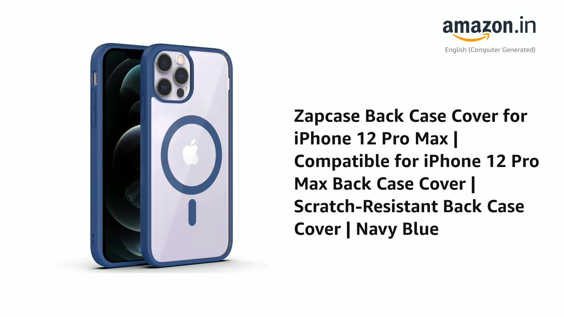 Zapcase Back Case Cover for iPhone 12 Pro Max | Compatible for