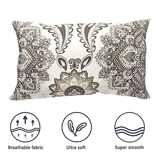 Image of ARLinen-Micro Filled Jaipuri Print Cotton Pillow Takiya Combo Set of 2 for Bed Room - 16x24 Inch Size Pillow Set of 2 for Sleeping