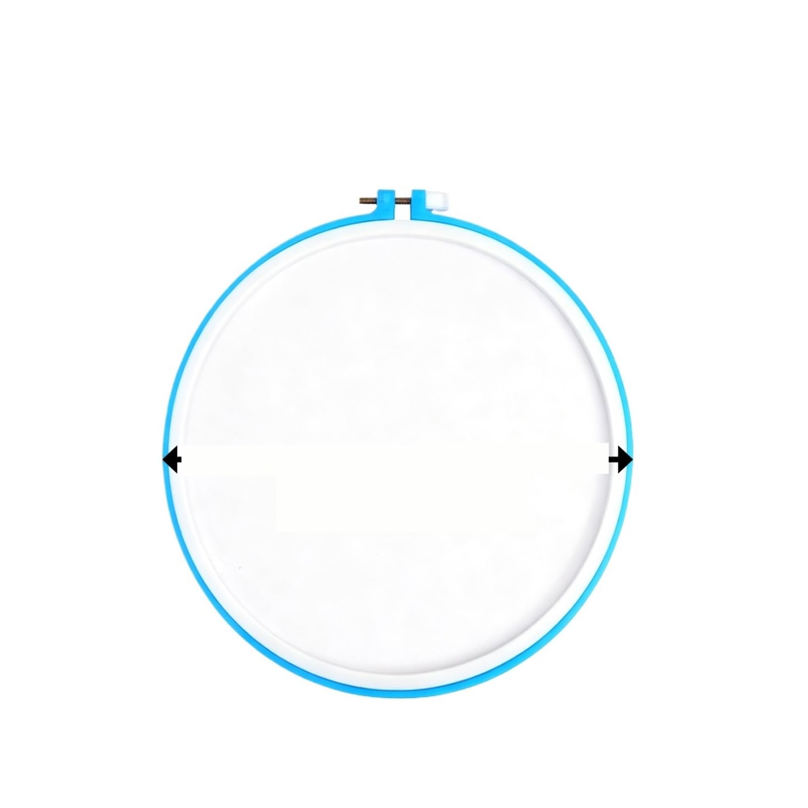 CHUDOU Mini Embroidery Hoop Set 1pcs Plastic Embroidery Hoops Set, Adjustable Cross Stitch Rings Frame, Lightweight Sewing Tools for Art & Craft(Blue,24.5cm)