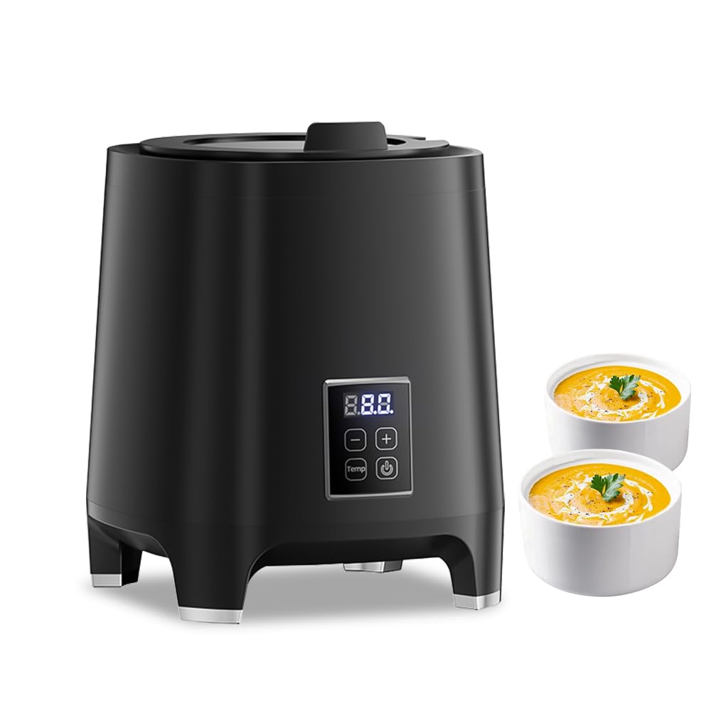 KJZQXYX 220v Commercial Soup Warmer, 10L Electric Soup Kettle,with Stainless Steel Insert Pot,for Soup, Gravies, Stews,Cheese (Black)