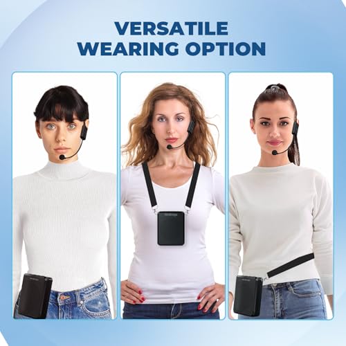 Image of WinBridge Voice Amplifier Wireless Microphone, Portable Speaker Microphone with Bluetooth, Personal Voice Enhancer Clear Original Sound, Small PA System for Teachers, Public Speaking 15W WB008