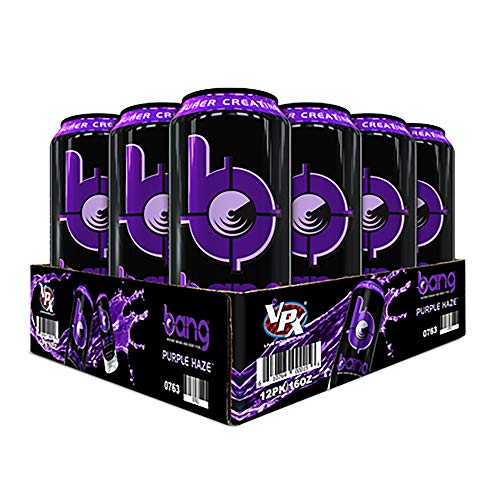 Bang Energy Purple Haze, Sugar-Free Energy Drink, 16 Ounce (Pack of 12)
