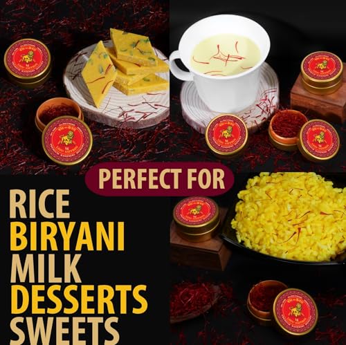 Image of LION BRAND SAFFRON 1g Premium Kashmiri Mongra Saffron /Kesar (A+++ Grade) For Pregnant Women,Biryani,Beauty,Cooking&Sweets (Pack Of 1 (1Gm))