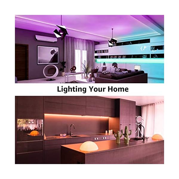 LE LED Strip 5M, Alexa RGBW LED Streifen mit Musik, IP65 Smart LED Leiste, [nur 2.4GHz] WiFi Hell 5050 LED Band… – Bild 8