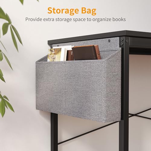Image of Cubiker Computer Desk, Home Office Writing Study Desk, Modern Simple Style Laptop Table with Storage Bag (31.8 inch, Black)