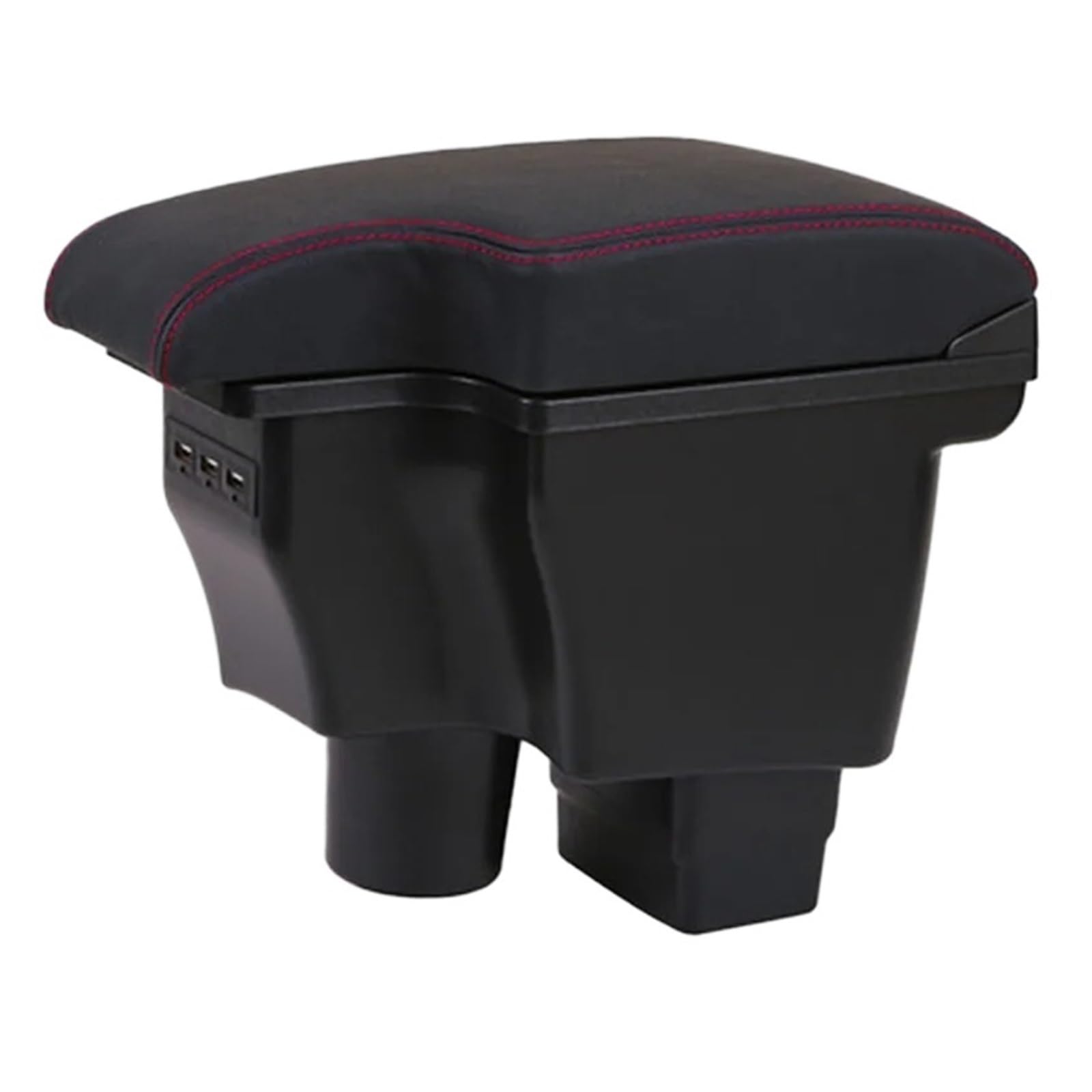 Umdjju A2 Black Leather For Mazda For Cx-3 For 2 For Skyactiv Car Armrest Box Storage Charging With Usb Dedicated Retrofit Interior Accessories Car Centre Console Armrest Box(A2 Black Leather)