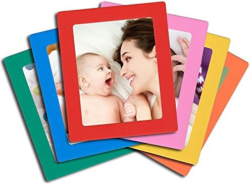 Lubber 6-pack Magnetic Picture Frames for Refrigerator 5x7 inch colorful photo note holder