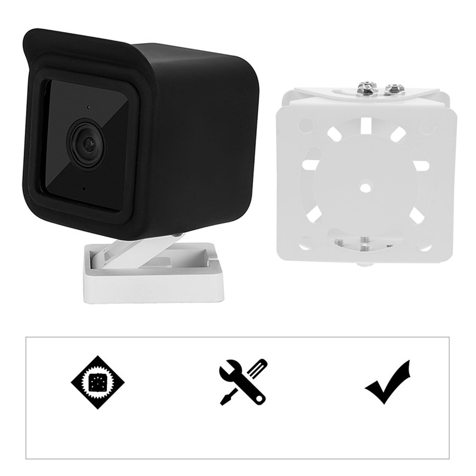 Alipis Supporto per Telecamera Staffa in Bianco 3 Facile da Installare da Usare per Accessori di Sorveglianza