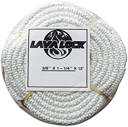 1000 F Tadpole Seal, Fiberglass Smoker P-Gasket 1-1/4 x 3/8 x 12' White
