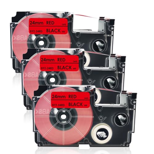 Flowerty �݊��l�[�������h �e�[�v 24mm �� XR-24RD �Ԓn������ 3�Z�b�g �l�[�������h ���x�����C�^�[ �e�[�v ����8m �J�V�I �e�[�v�J�[�g���b�W