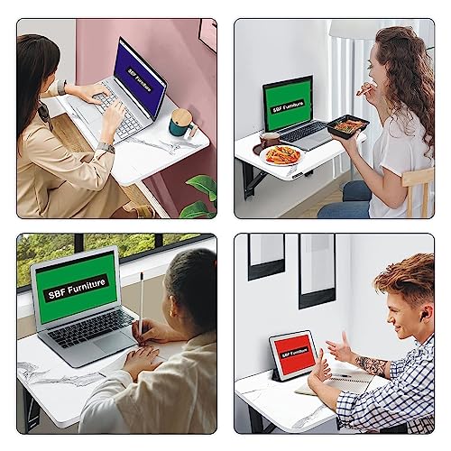 SBF Furniture Multipurpose Wall Mounted Table,Office Table,Laptop Table,Foldable Table, for Home Office(16X24 Inches) (Brown) Engineered Wood... - Image 7