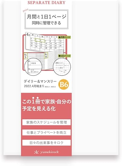 Amazon セパレートダイアリー 手帳 22 4月始まり B6 デイリー マンスリー リフィル 中身のみ スケジュール帳 1日1ページ 伊藤手帳 D B6 Rfl システム手帳用リフィル 文房具 オフィス用品