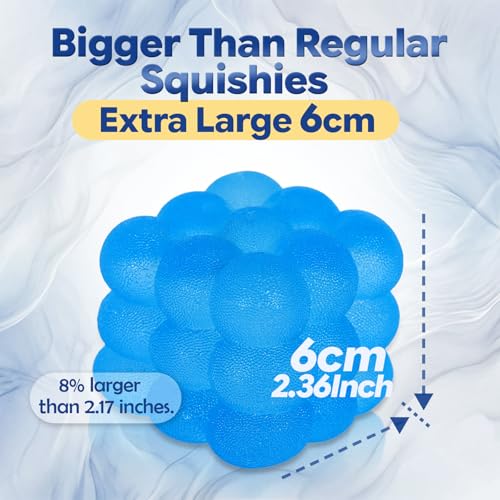 Djyxoglyn 2.36 in Blue Matte Bubble Squishy Cube Slow Rising Fidget Toy | Soft TPR, Matte Finish, squeeze toy, busy hands, stress relief, focus support, home, class, travel, kids and adults - image 3