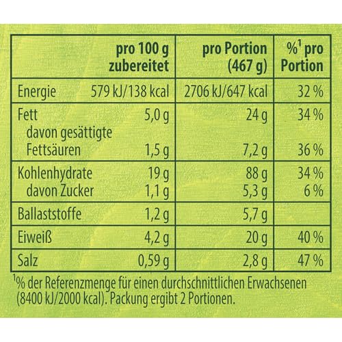 Knorr Fix Vegane Carbonara für eine leckere vegane Pasta ohne geschmacksverstärkende Zusatzstoffe 2 Portionen