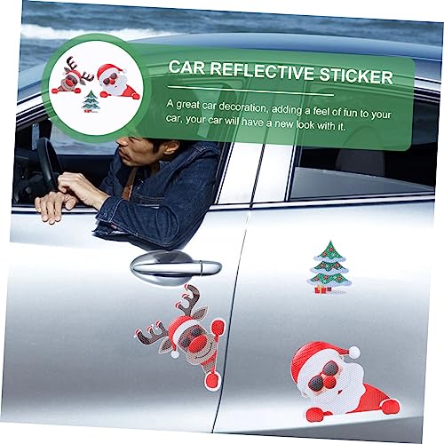 Pegatinas reflectantes magnéticas navideñas Cabilock pack de 6 imanes para garaje 7