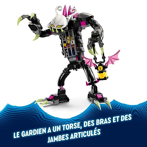 LEGO 71455 DREAMZzz Le Monstre-Cage, Set de Figurines, Les Enfants Transforment Z-Blob en Mini-Avion ou Moto Volante, Inclut 2 Minifigurines de la Série TV, Jouets Garçons, Filles Dès 7 Ans