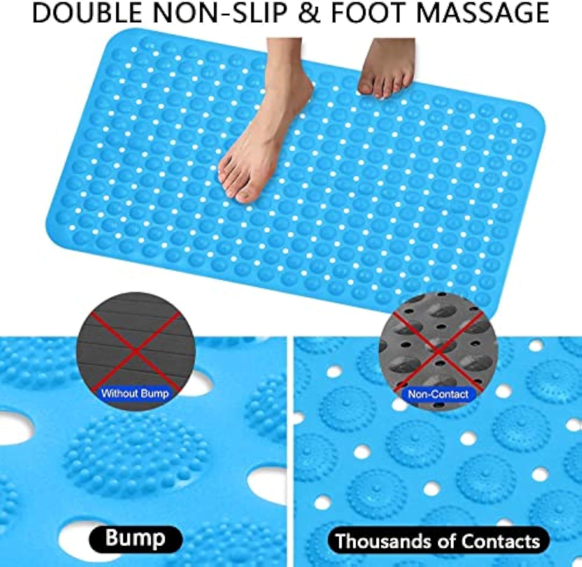 Machine Washable PVC Door Bathroom Mat, Bath Tub Mat