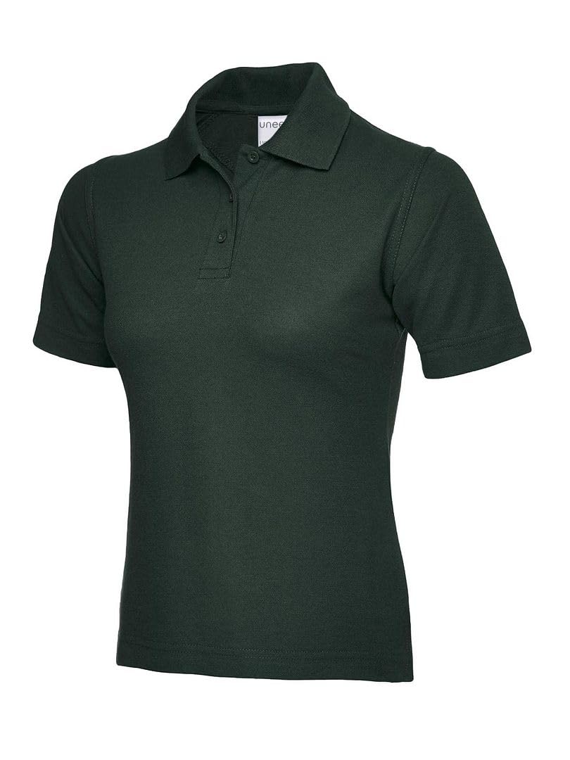 Uneek Clothing Women's Bottle Green Uc115 - M - 180Gsm Polo Shirt