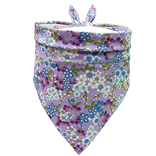 KUTKUT Floral Print, 100% Cotton Washable & Adjustable Bandana Scarf | Triangle Bibs Kerchief | for Puppy, Small Medium Large Dogs & Cats (B09689NKVG) Amazon Price History, Amazon Price Tracker