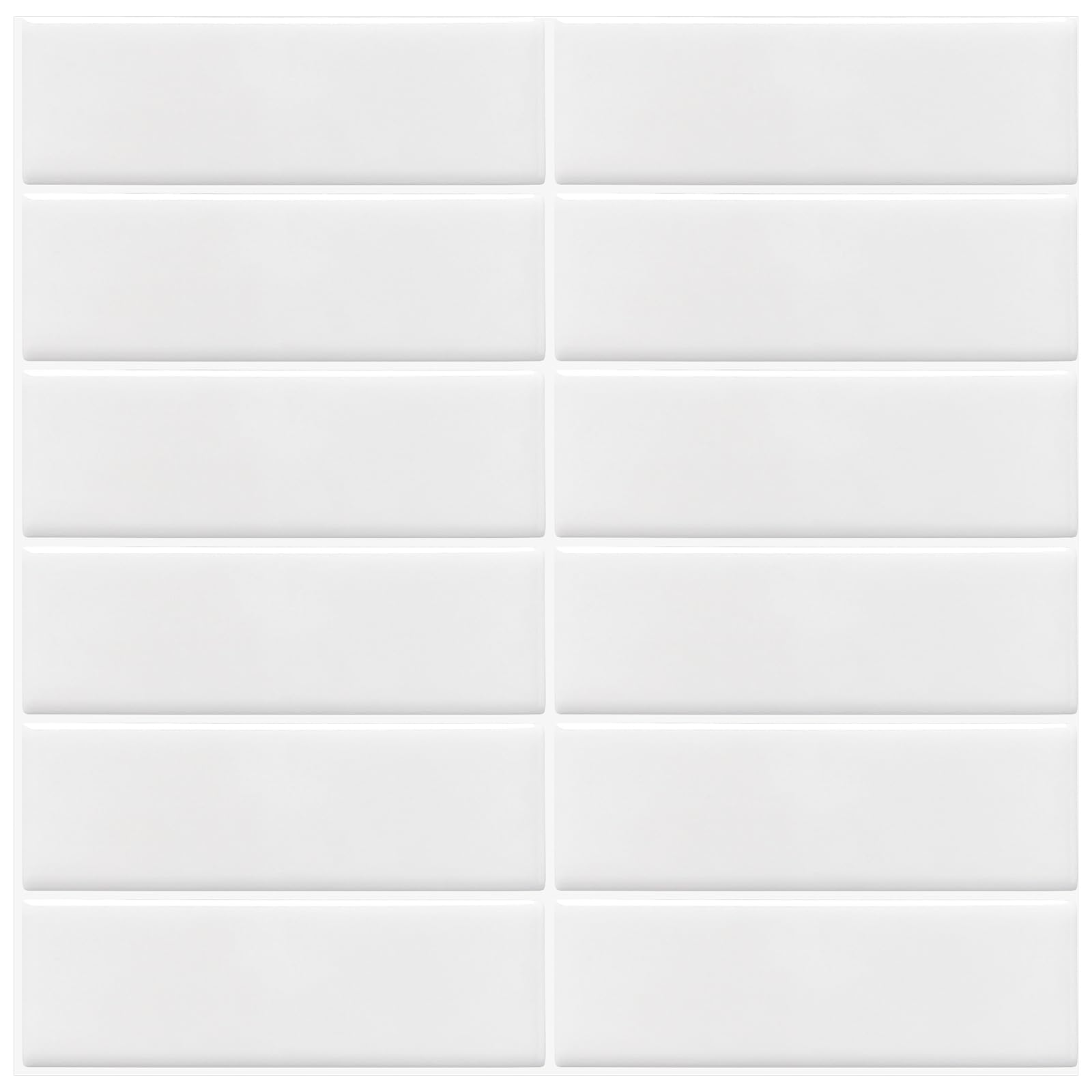 Carrelage auto-adhésif blanc 30,5x30,5 cm Lot de 10 dalles adhésives murales