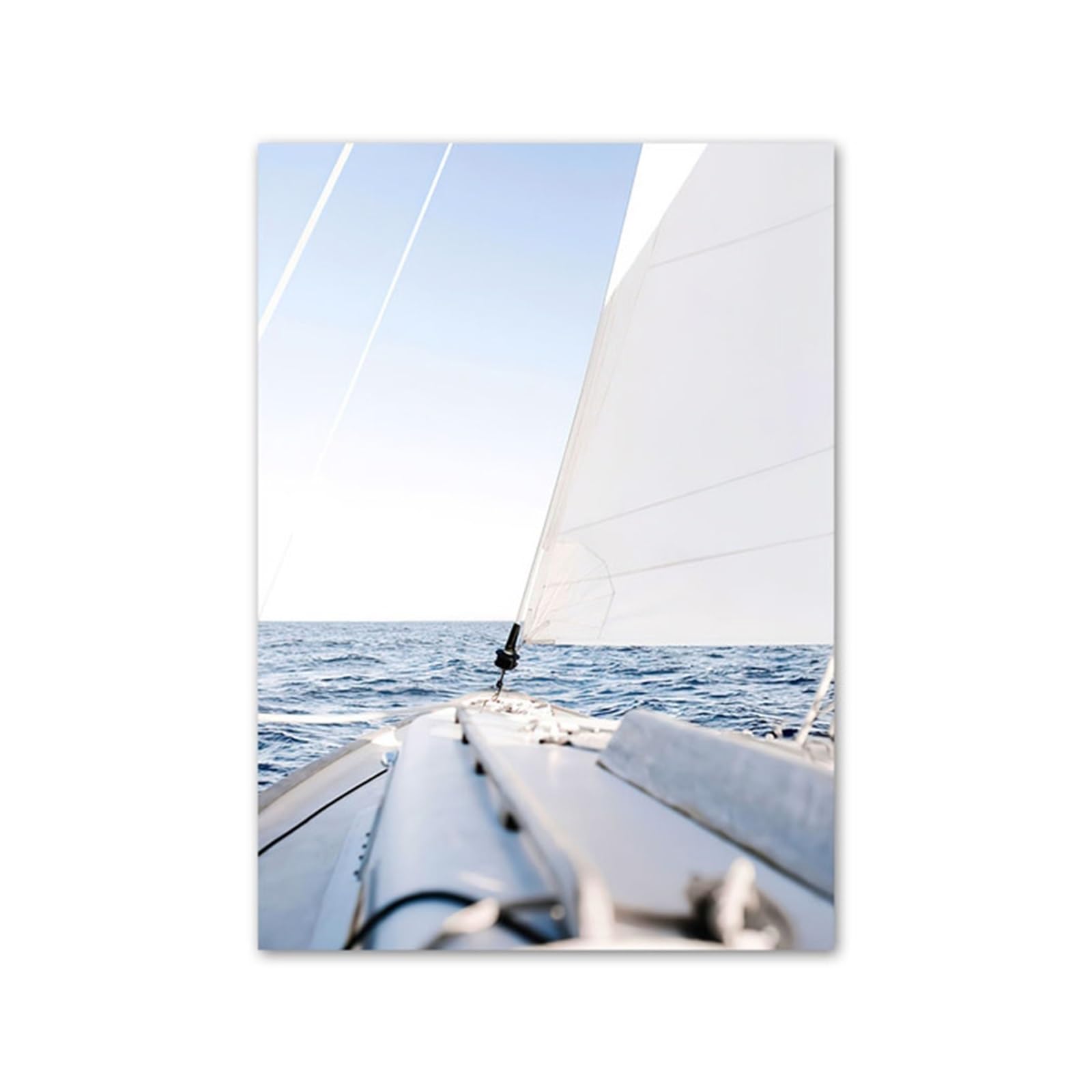 Peinture d'océan sur toile d'art mural bleu foncé 50x75cm pour remplacer un mur blanc et triste