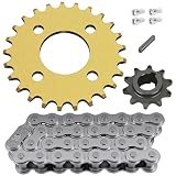 CILOYU 420 Chain 25 Tooth Sprocket + 420 Chain 32 Links Replacement for Coleman KT196 CK196 Go Kart Predator...