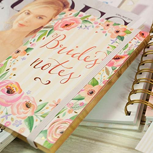 Frame Company Bride's Notes-Floral-A6 Notebook for Carrying in Your Handbag-Matches The Rachel Ellen Wedding Planner, Paper, Multicolour, 30 x 23 x 1.5 cm