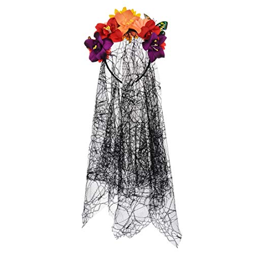 Vividsun Day Of The Dead Flower Crown Rose Floral Crown Halloween Party Costume (Sunflower) #TOP3