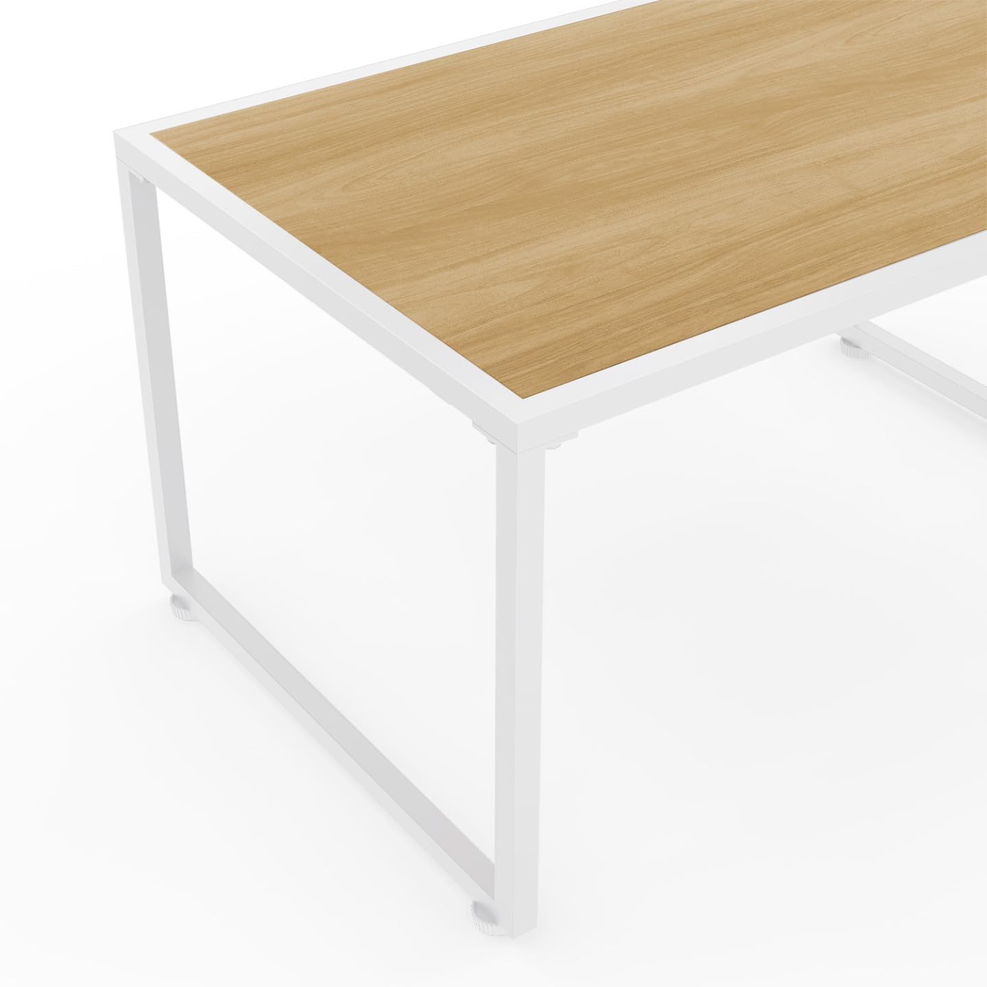 IDMarket - Juego de muebles de jardín bajo Rio de 8 plazas, estructura de metal blanco y cuerda efecto ratán con cojines beige
