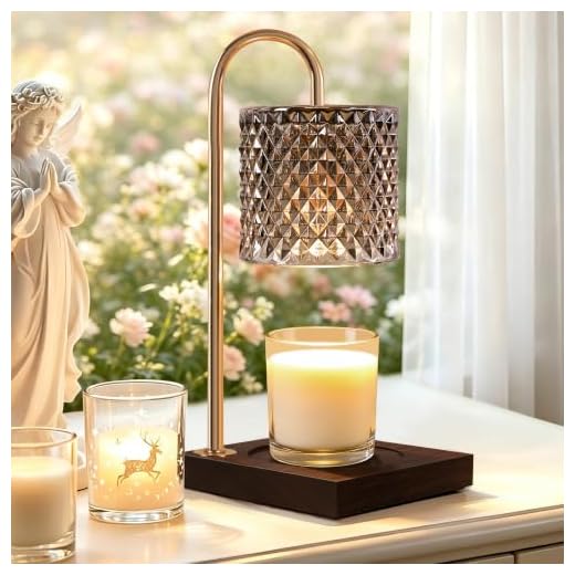 TigQiang Elegant Black Candle Warmer Lamp with Timer, Decor Gifts for Women