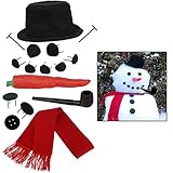 Evelots Perfect Snowman Decorating Kit-16 Pieces-Family Fun-Sturdy Prongs-Set/2