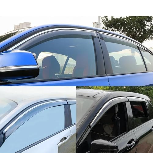 Déflecteurs de ventilation haut de gamme avec joncs chromés pour Hyundai Custo